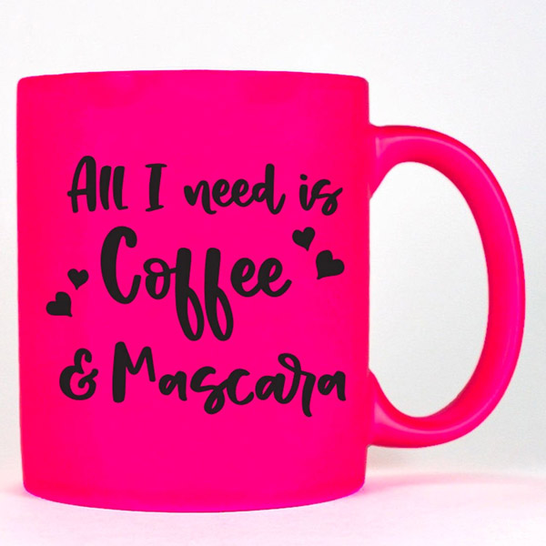 Fluorescent Message Neon Mugs